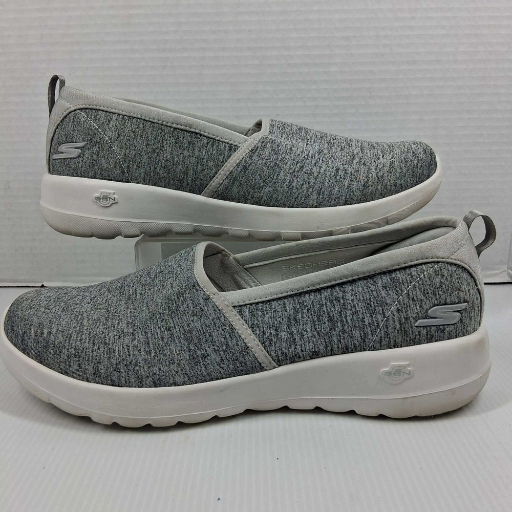 Skechers GoWalk Joy Grey Textile Slip On Walking Shoes 124188W Womens 9